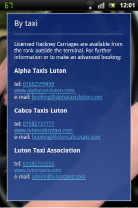 London Luton Airport taxi details